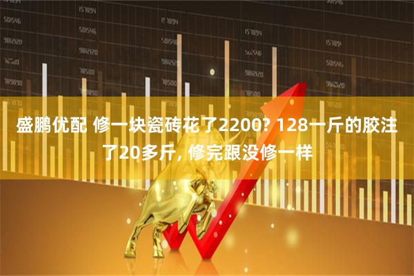 盛鹏优配 修一块瓷砖花了2200? 128一斤的胶注了20多斤, 修完跟没修一样
